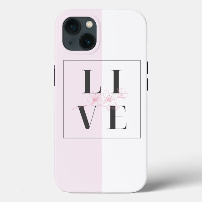 iphone 13 fodral rosa vitt (Baksida)