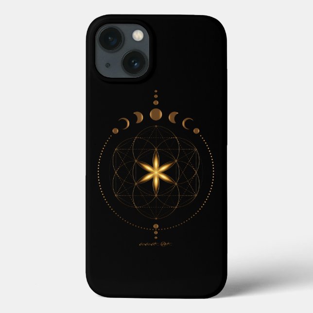 iPhone 13-fodral Sacred Geometry, livets blomma  (Baksida)