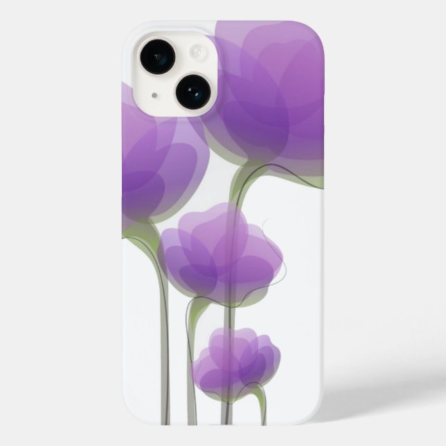 iPhone 14 Fodral-Lila blommor (Baksida)