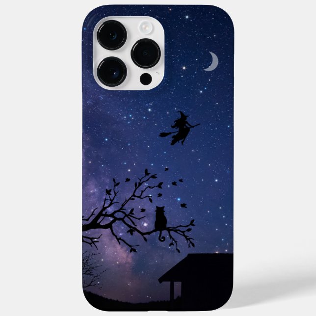 iPhone 14 Pro Max-fodral – Blå Halloween-illustrat (Baksida)