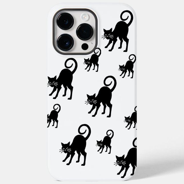 IPhone 14 Pro Max - svart katt fodral (Baksida)