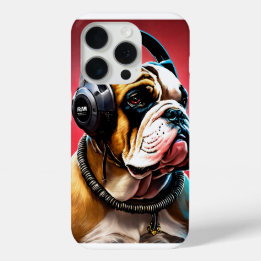 iPhone 15 Pro Fodral med Bulldog Graphic