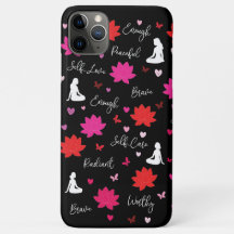 iPhone 16 Pro Max-fodral Blommiga Bekräftelseord