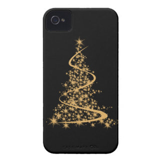 iPhone 4 Case Glitzy Guld Julafton
