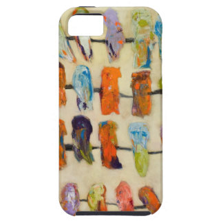 iphone 5 vibe fodral abstrakt konst fåglar cover