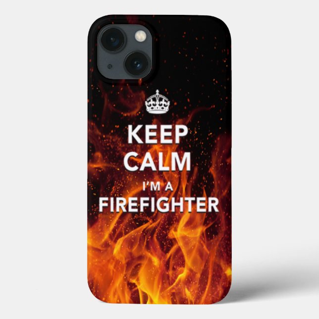 iPhone 6 fodral "Behålla Lugn I'm a Firefighter" F (Baksida)