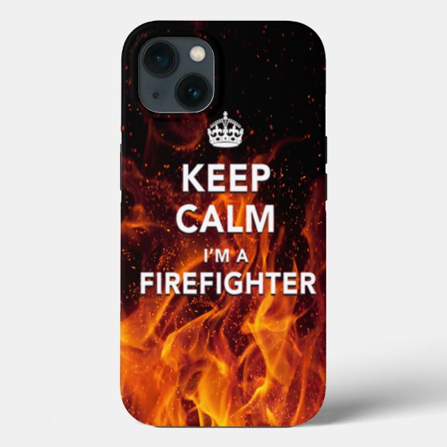 iPhone 6 fodral "Behålla Lugn I'm a Firefighter" F (Baksida)