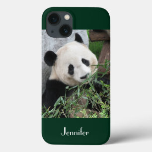 iPhone 6 Fodral Giant Panda Mörk grönt bakgrund