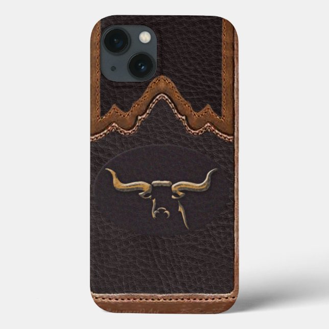 iPhone 6 för läder för LonghornfotoFaux tuff (Baksida)