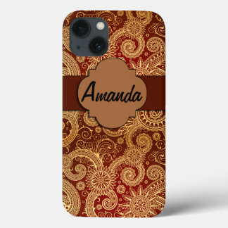 iPhone 6, Tuff Xtreme Monogram Fodral Brown Swirls