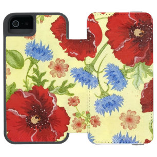 iPhone 6 Wallet Case Poppy Mönster