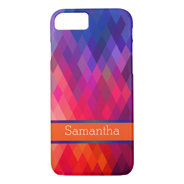 iPhone 7 Fodral | Geometrisk regnbåge | PERSONLIG Case-Mate iPhone Skal (Baksida)