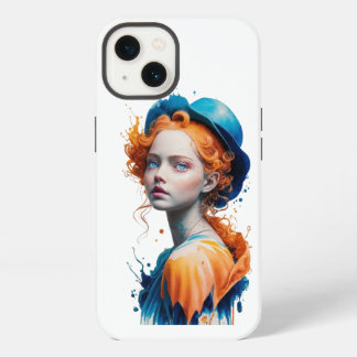 IPhone-back-hölje, färg 3D-flickdesign
