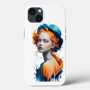 IPhone-back-hölje, färg 3D-flickdesign