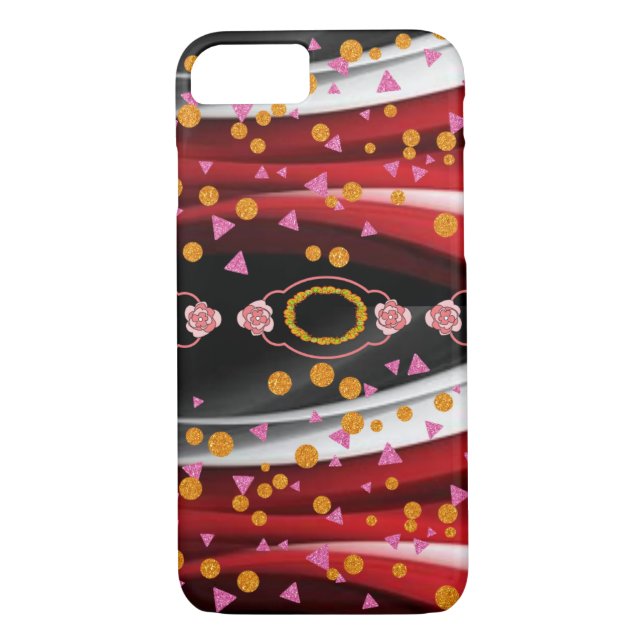 Iphone case Abstrakt Red Black White Case-Mate iPhone Skal (Baksida)