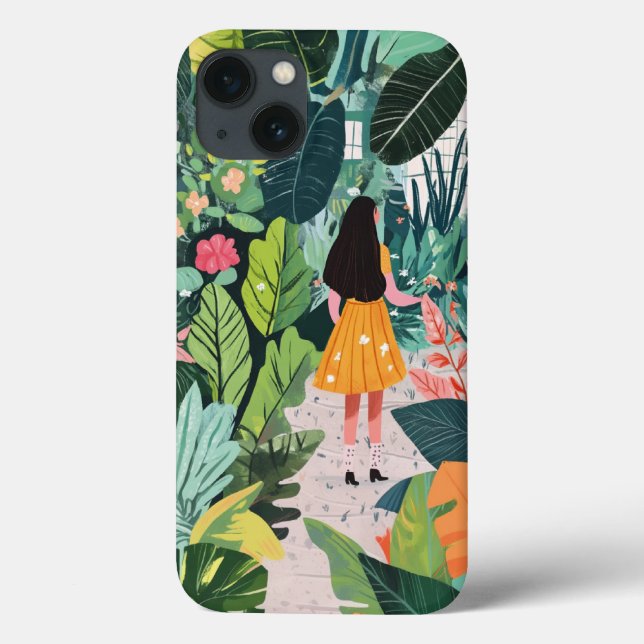Iphone case, botanisk design (Baksida)