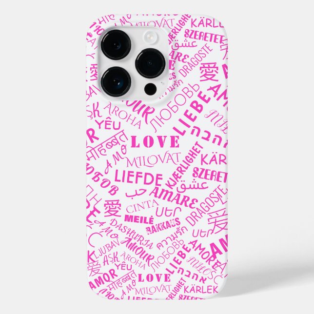 Iphone case för Kärlek-text, flerspråkig - Färg (Baksida)