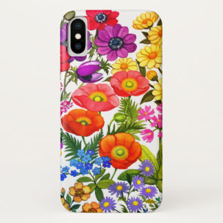 Iphone case för vattenfärgblommigtträdgård