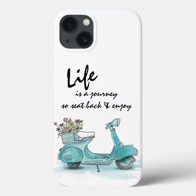 iphone case - Fransk Scooter Life är en resa (Baksida)
