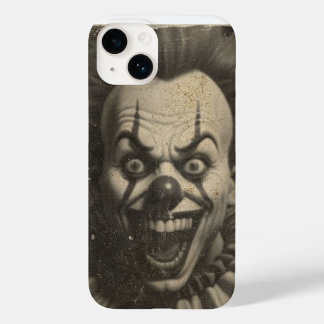 iphone case, grå vintage clown (Baksida)