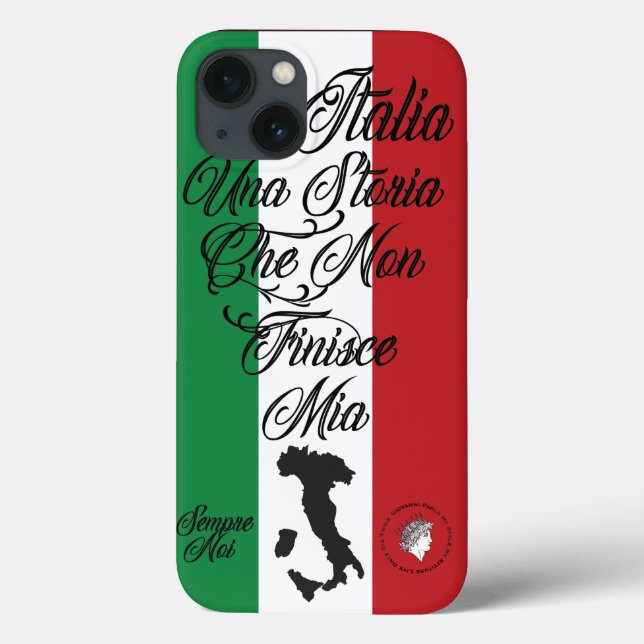 iphone case italy italia boot flag love (Baksida)