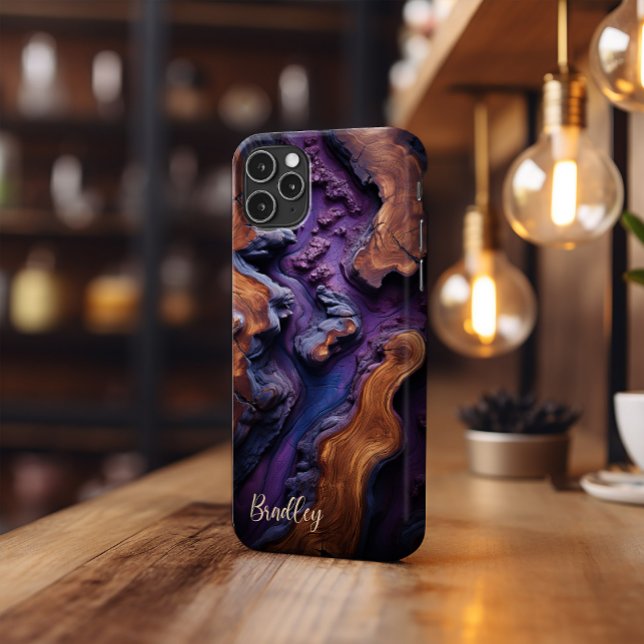 iphone case, Lila Resin, Burl Wood Design (Skapare uppladdad)