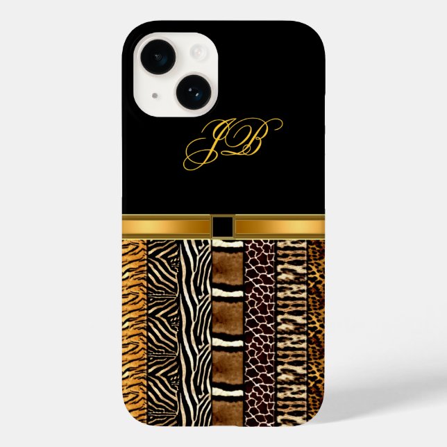 iphone case-Mate Fodral Guld Black (Baksida)