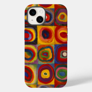 iphone case med Kandinskys kvadrater och cirklar