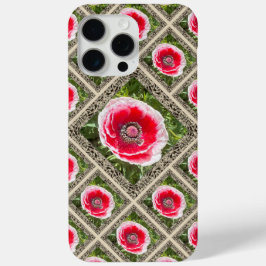 Iphone case med rödvita vallmo