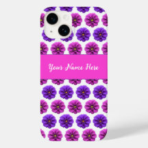 Iphone case - Rosa och Lila blommor