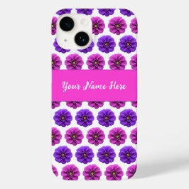 Iphone case - Rosa och Lila blommor