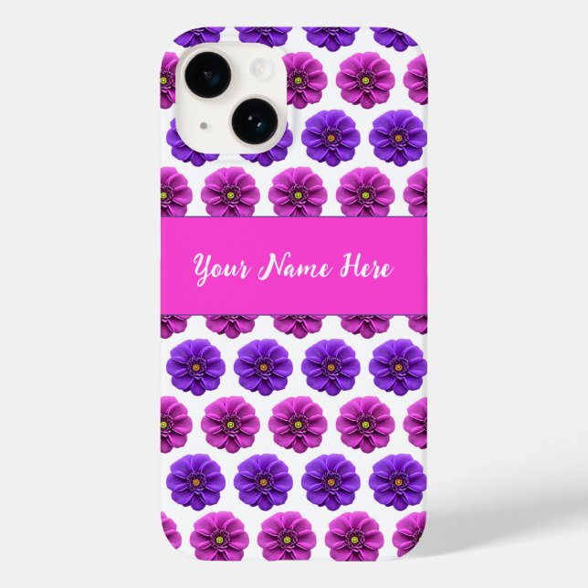 Iphone case - Rosa och Lila blommor (Baksida)