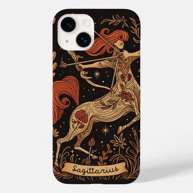 iphone case Sagittarius tapesCelestial Zodiac Art (Baksida)