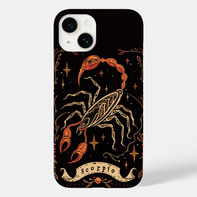 iphone case Scorpio Celestial Zodiac Art (Baksida)