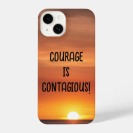 iphone case - Solnedgång med, "mod är smittsamt"