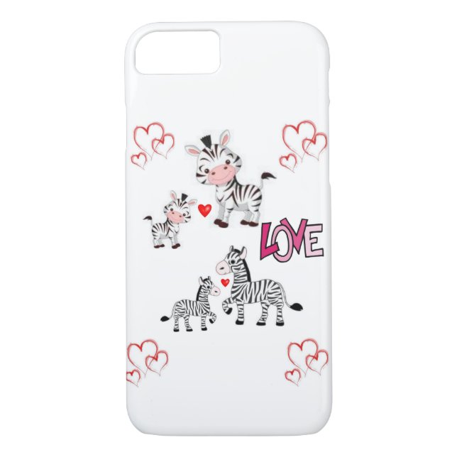 Iphone case Valentindagen Zebra Case-Mate iPhone Skal (Baksida)