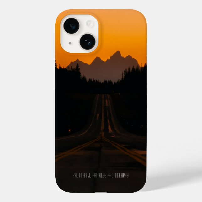 iPhone Cover Mountain Sunset Highway (Baksida)