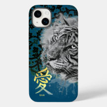 IPHONE-FODRAL ANTIK SPETS MÅLAD TIGER KANJI KÄRLEK