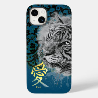 IPHONE-FODRAL ANTIK SPETS MÅLAD TIGER KANJI KÄRLEK