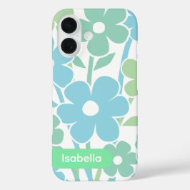 iPhone-fodral blommande färgglatt mönster estetisk