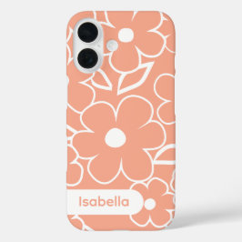 iPhone-fodral blommande färgglatt mönster estetisk