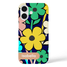 iPhone-fodral blommande färgglatt mönster estetisk