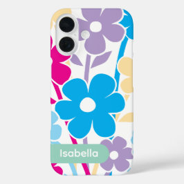 iPhone-fodral blomsterfärgat mönster estetiskt