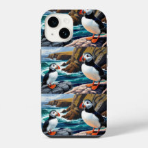 iPhone-fodral med isländska lunnefåglar
