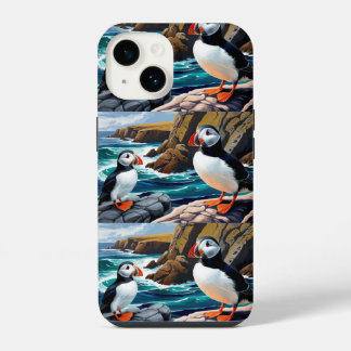 iPhone-fodral med isländska lunnefåglar
