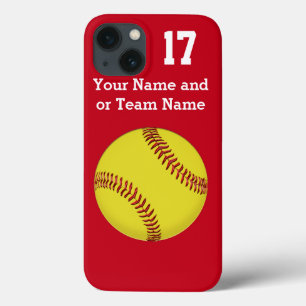 iPhone för din lagFÄRG- och TEXTsoftball 6 fodral