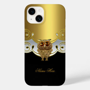 iPhone Guld Svart Vit Uggla Smycke Bild