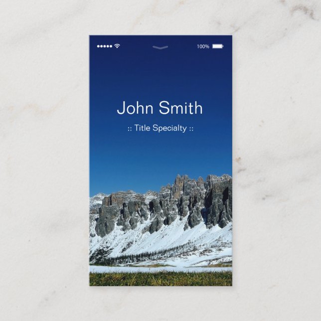 iPhone iOS-Anpassade - platt UI Stil Visitkort (Framsida)