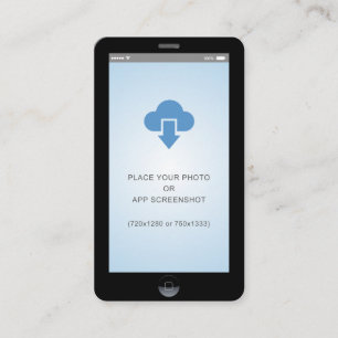iPhone iOS Stil App Screenshot Photo Visitkort