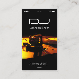 iPhone iOS Stil - DJ för kabelansluten hörlurar Visitkort